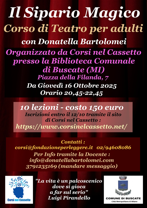 Corsi nel Cassetto Edizione Autunno 2025